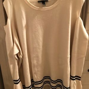 Cream cold shoulder sweater